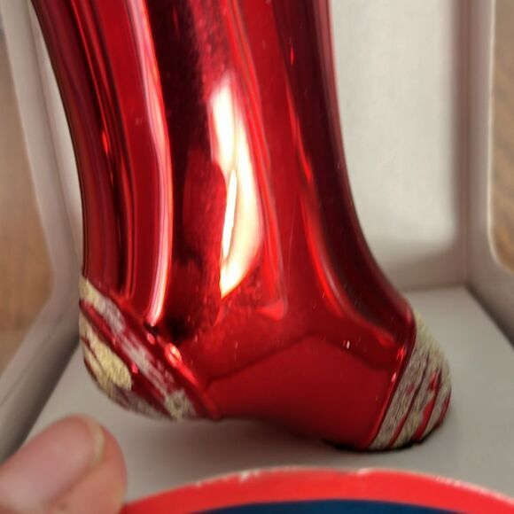 Vintage Disney Mickey, Minnie, Donald & Goofy 4 Large Glass Christmas Ornaments - Picture 7 of 7